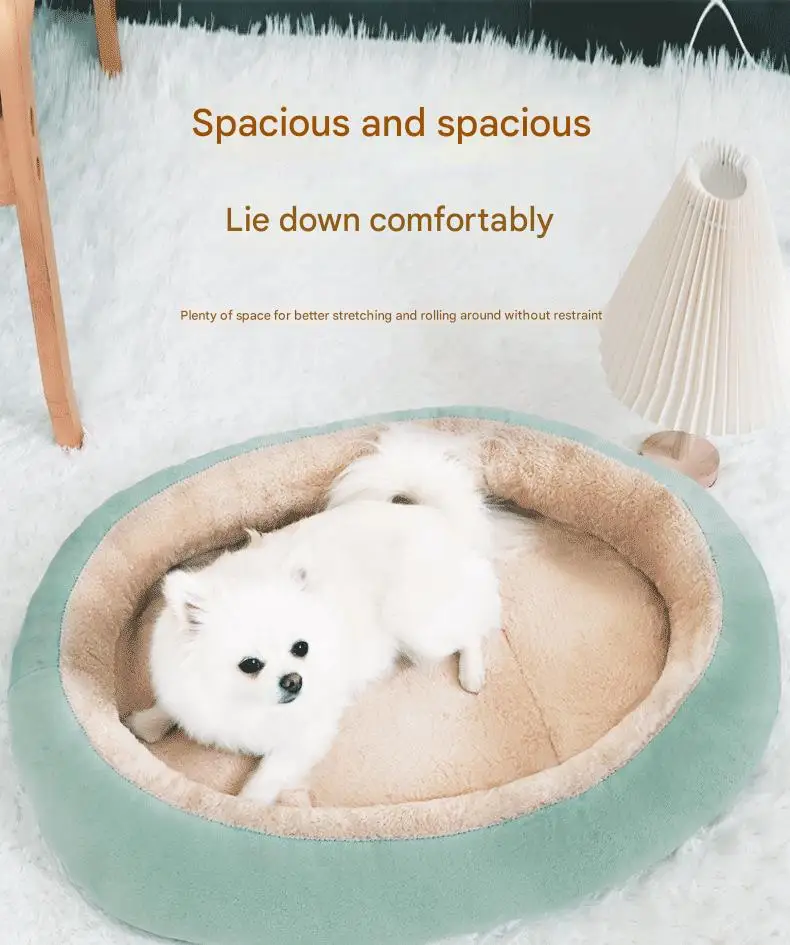 高品质舒适方形狗窝带可拆卸靠垫枕头经典时尚风格猫放松纸箱包装