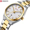 4 white dial silver gold strap