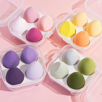 Private Label Wholesale Teardrop Colourful Foundation Blending Applicator Egg Makeup Face Sponges Extra Soft Makeup Egg Sponge