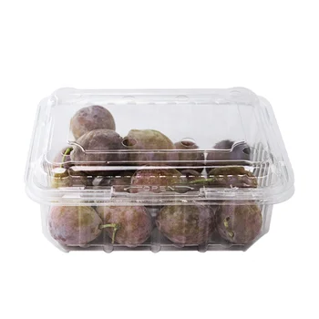 recyclable transparent food grade rPET fruit vegetable plastic box triangle custom shape color manufacturer
