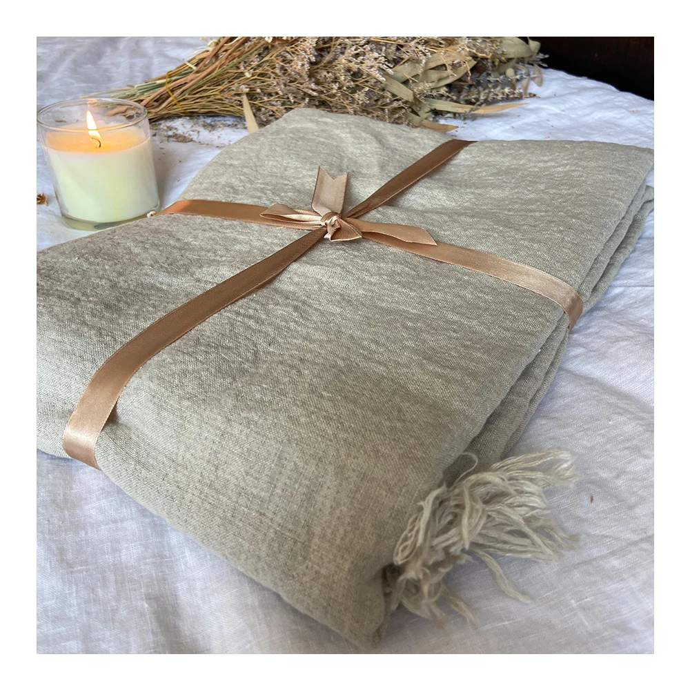 Lz Pure 100 Flax Bed Modern Linen Throw Blanket Buy Linen Throw