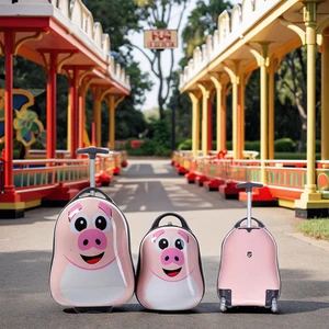 ADORABLE PIG  PRINTING OEM KID  LUGGAGE CHILDREN SUITCASE BACKPACK
