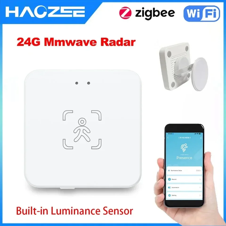 Sensore Di Presenza Umana Zigbee 5.8G/24G Tuya Smart Life | Rilevatore PIR Per Casa Intelligente