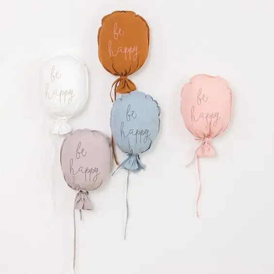Cotton Balloon Shape Pillow Fabric Canvas Balloons for Home Party Decor Wall Hanging Balloon
