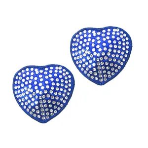 Hershe Heart Shape Diamond Nipple Pasties Reusable Rhinestone Crystal Jewelry Sexy Lingerie Breast Petals Intimates Accessories