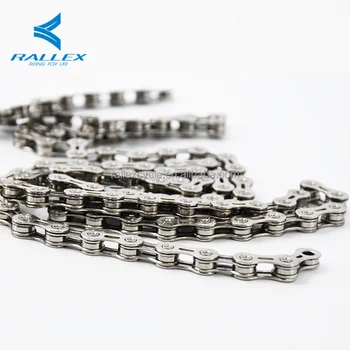 Chaîne Vélo Parker 116 Maillons 6/7/8 Vitesses – Acier Robuste Avec Maillon Rapide, Compatible VTT Route Shimano SRAM Argent
