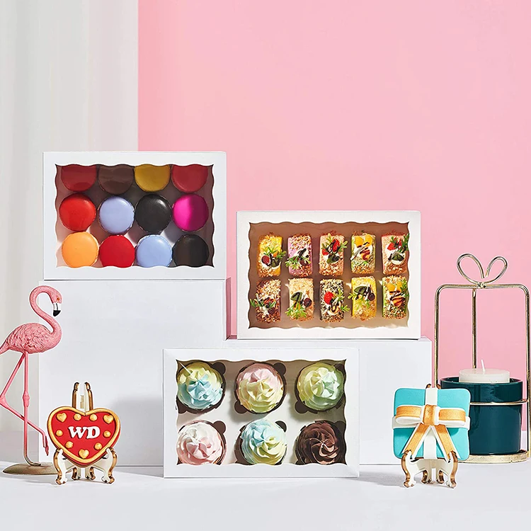 Custom Pastry Packing Sweet Box With Dividers Food Display Box Take ...