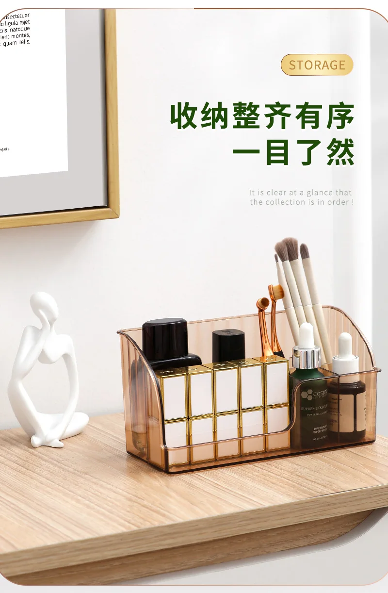 Mirror Cabinet Cosmetic Storage Box Desktop Dresser Skin Care Product Shelf Lipstick Makeup Brush Perfume Finishing details