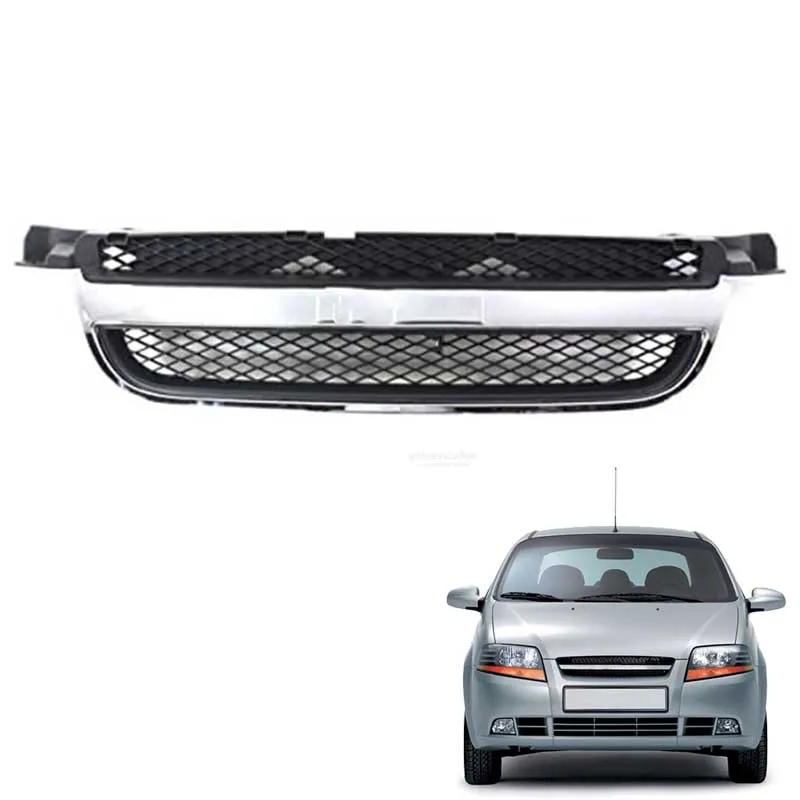 car Black w/Chrome Molding front grille for Chevy Chevrolet Aveo 2007 - 2011 2009 accessories parts