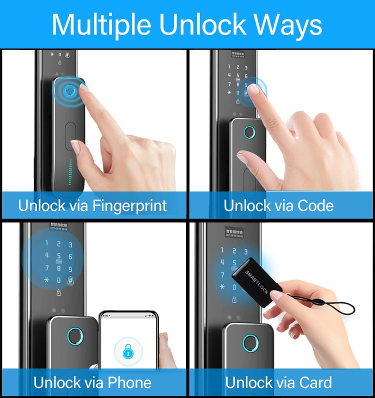 Tuya APP 3D Face Recognition Smart Door Lock - Secure & Convenient