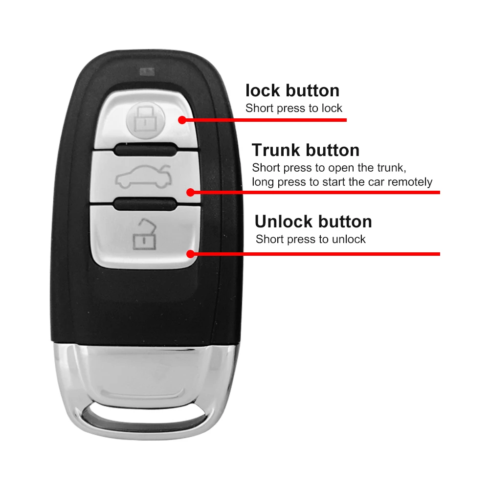 Auto Electronics PKE Passive Keyless Entry Car DC12V Car Alarm Remote Start System Universal