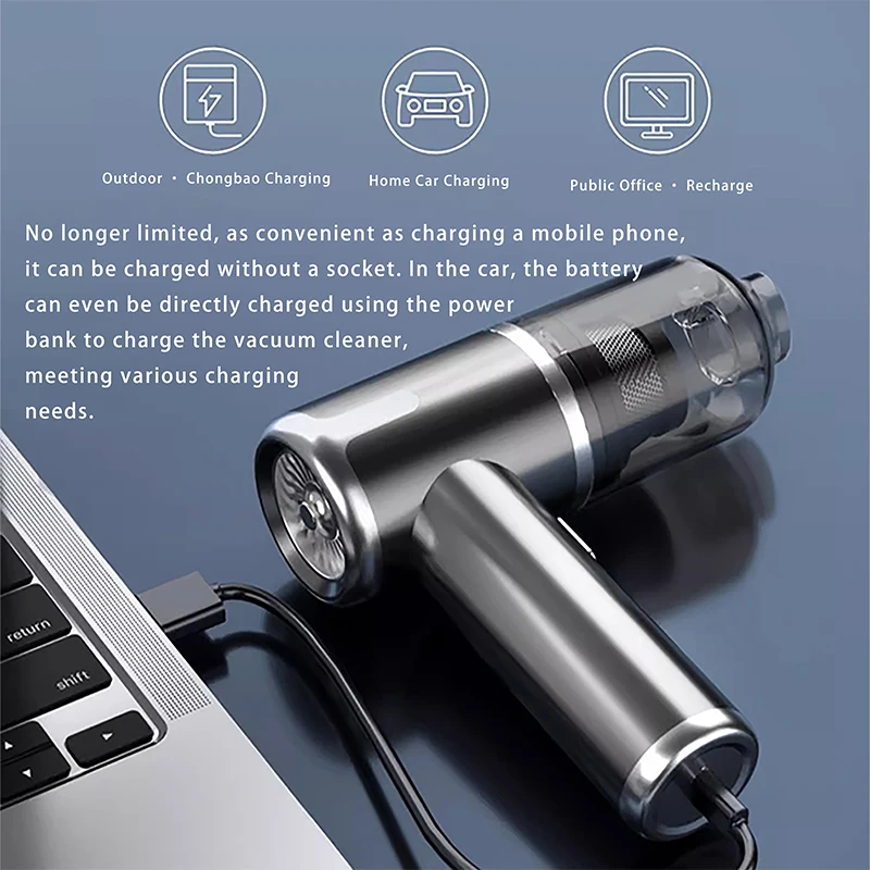 PCMOS Mini Rechargeable 120W Portable Vacuum Cleaner 11000Pa High Power Wireless ABS Handheld Cordless Car Cleaning Portable - view 6