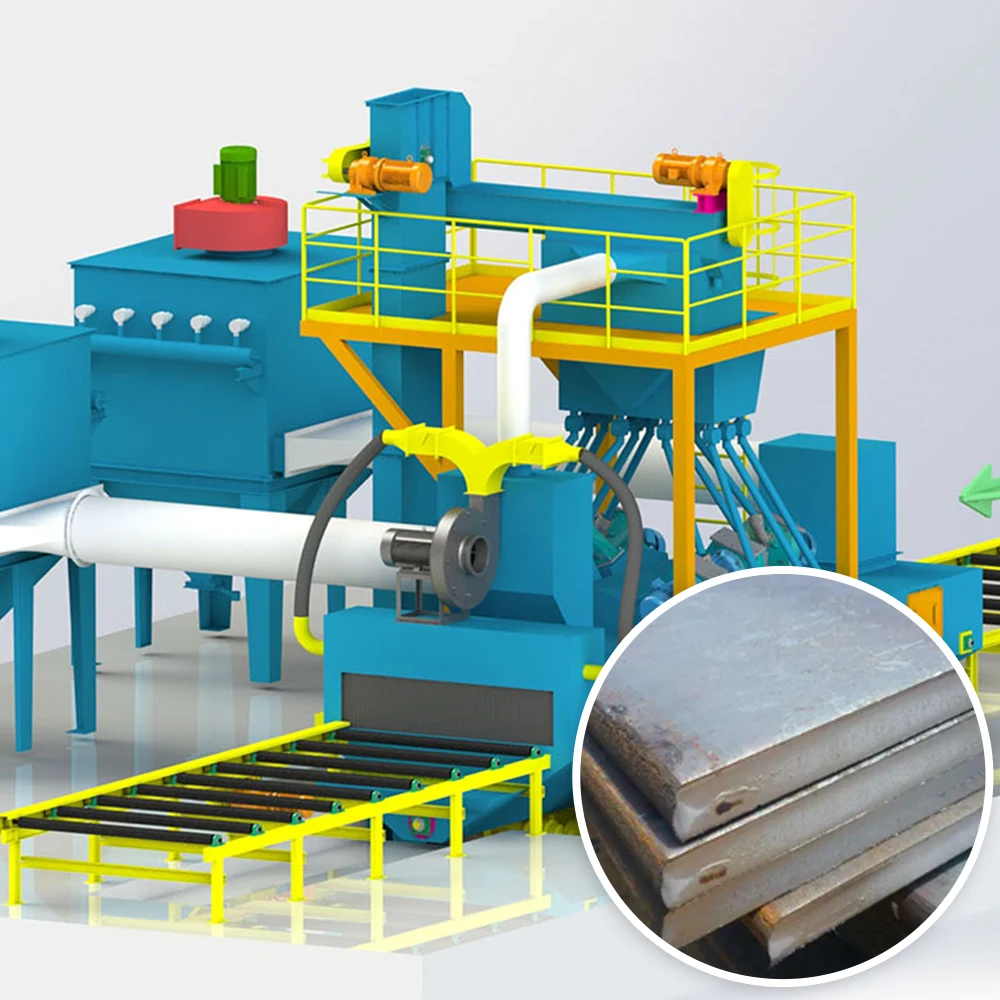 Shot Blasting and Painting Line Machine for Industrial Workpiece Surface Cleaning