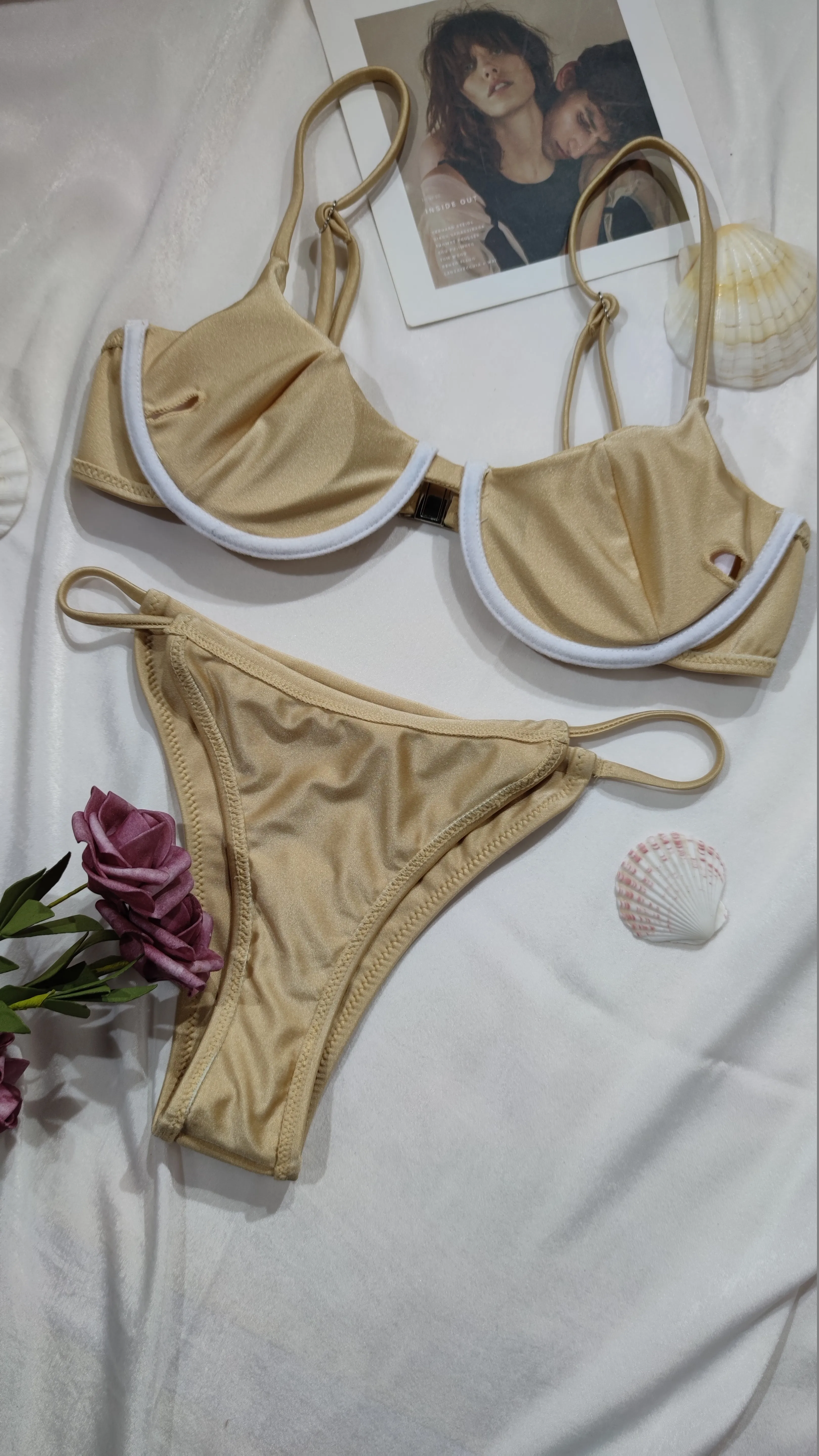 2023 Young Beach Mini Micro Bikini Girls String Seamless Bra Bikini