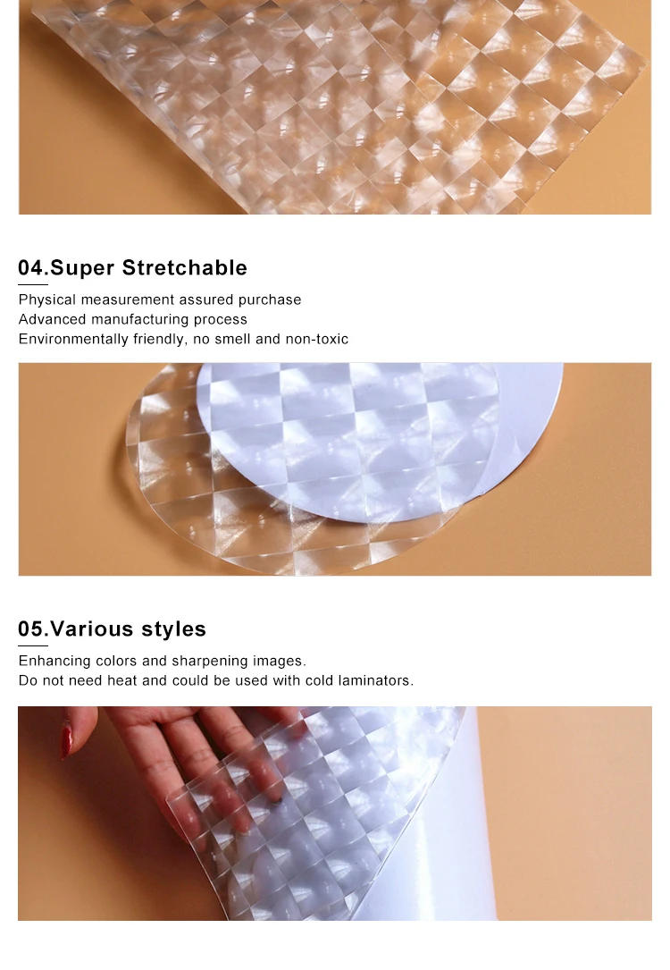 White Linercold Lamination Film Pvc Material With Graphic Surface