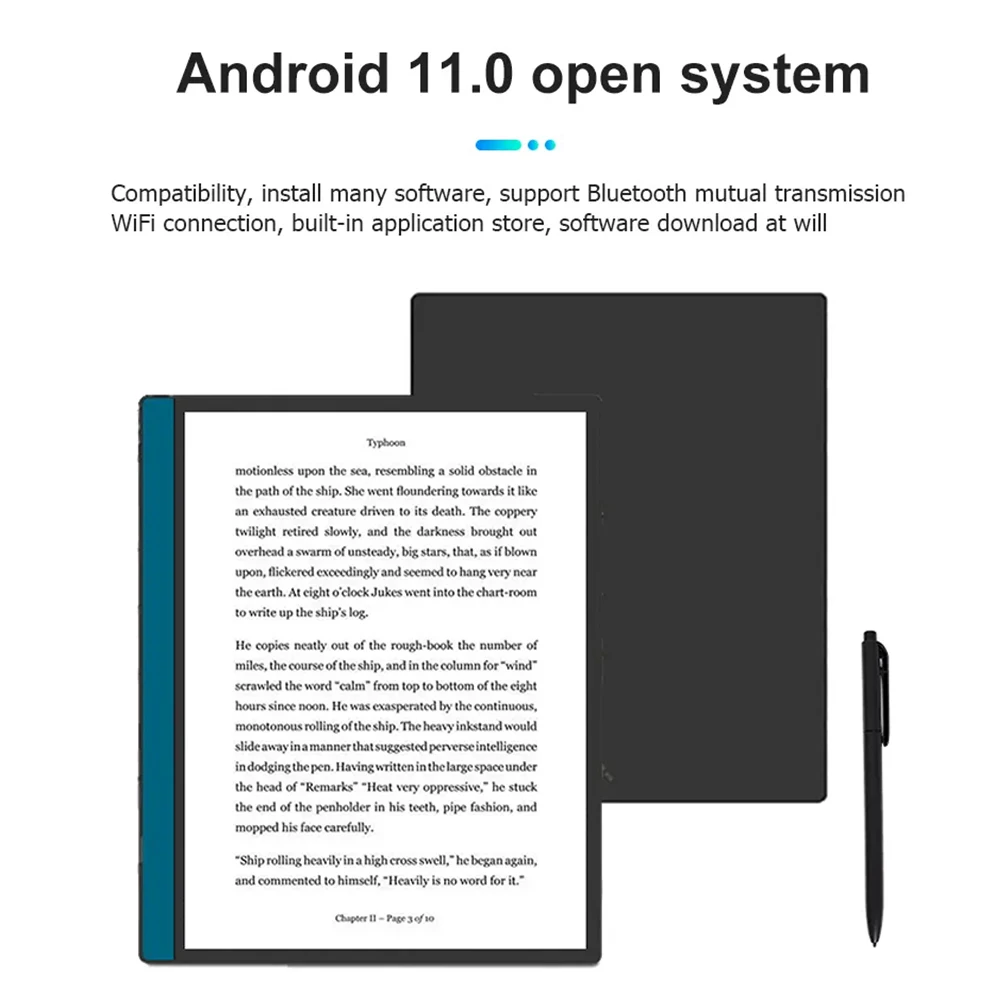 e ink display circular custom factory 10.1 inch e-ink monitor laptop Ebook Reader E Ink Display Android system Eink Paper Tablet
