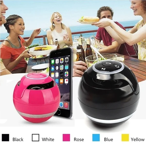 Hot Sale 2021 A18 Ball Led Mini Bass Portable Wireless Bt Speaker With Fm Radio Tf Mic Usb