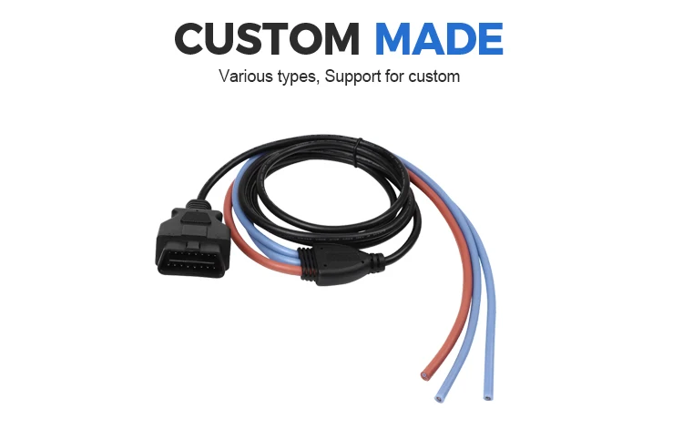 product custom j1962 obd obd2 12 24v male female splitter obdii y diagnostic cable for code reader-4