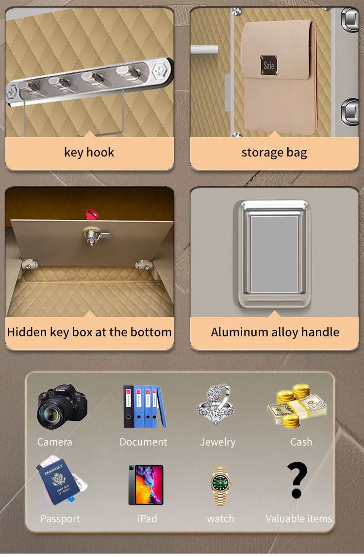 CEQSAFE Security Fingerprint Safe Home Digital Money Safe Box Anti-Theft Safe Box manufacture