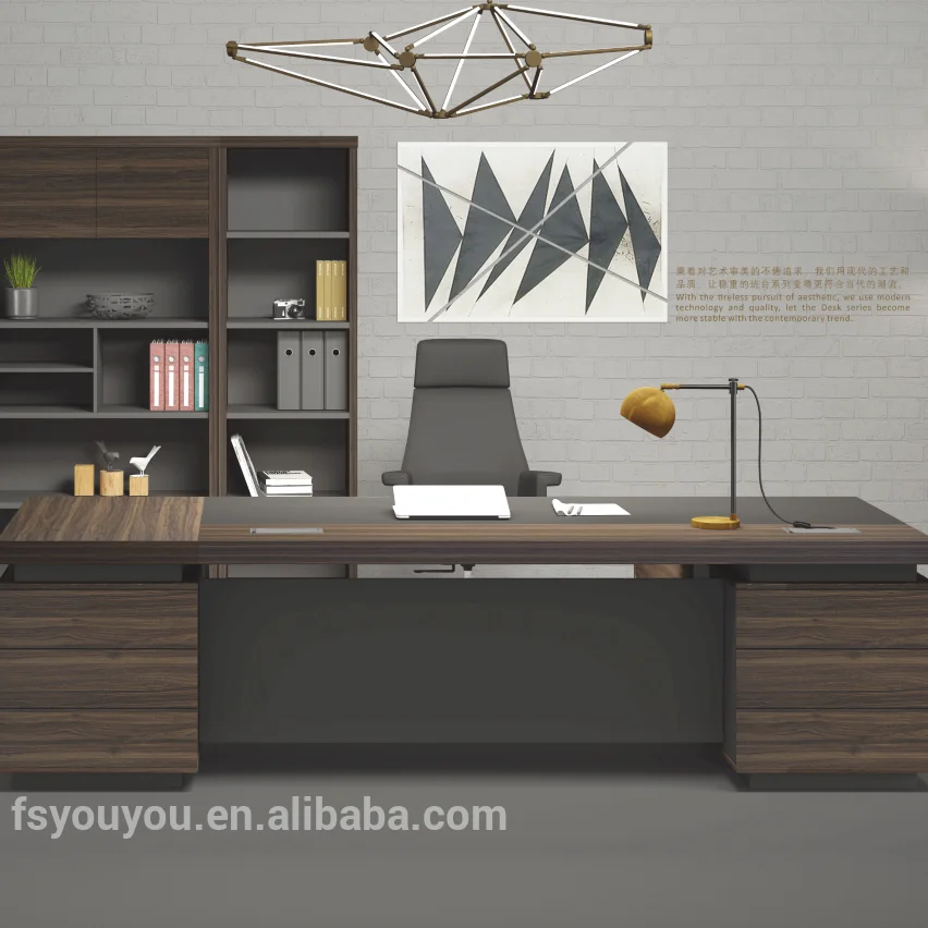 Luxury Modern Design Mdf Executive Office Desk Manager Office Furniture  Manager Work Table E1 Mfc Melamine Board Wooden 3 Years - Buy Mdf Black Office  Desk Regular Size Modern Office Furniture Wood