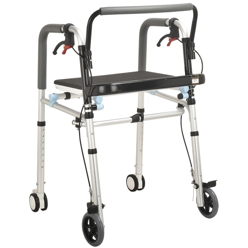 Cart Walk Aids 4 Wheel Walker Rolator, Aluminum Walker With Wheel for Elderly