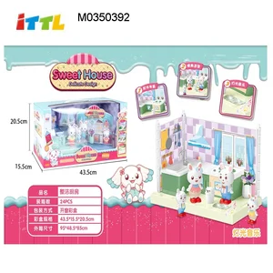 Sweet Home Mini Toy Set Educational Pretend Play for Kids Plastic Material