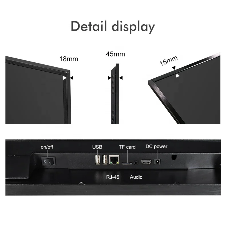 LCD Restaurant Digital Menu Board Display Screen Call Menubar Digital Signage