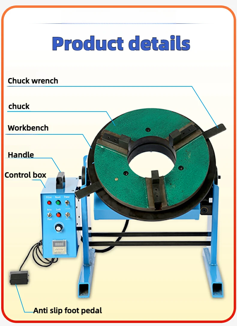 600 Kg Welding Turntable Rotary Welding Positioner With Chuck - Buy ...