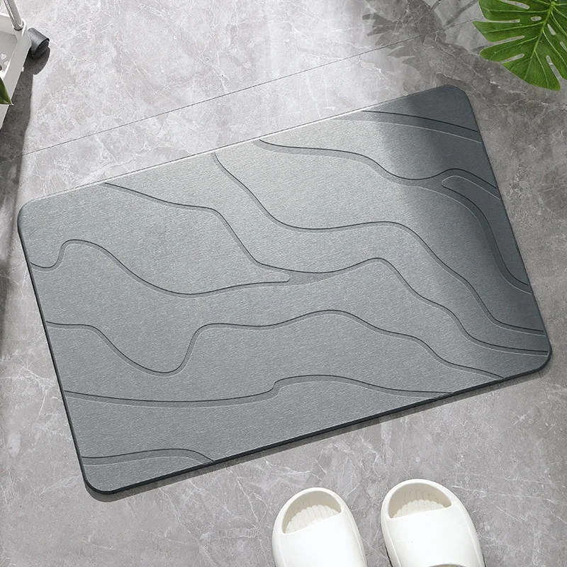 Diatom Mud Bath Stone Shower Mat Fast Drying Nonslip Bath Mat For