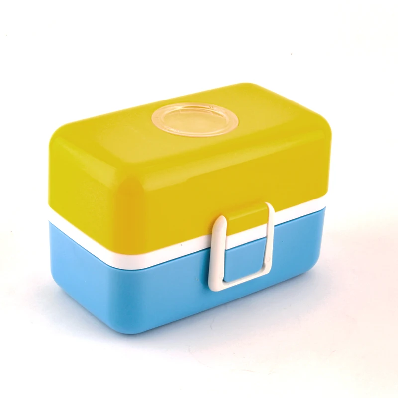 Good Quality Food Grade PP Plastic Lunch Bento Box 2 layers Child Plastic Tiffin Box Food Container For Kids BPA Free