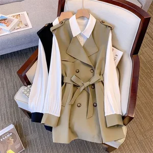 Boutique Wholesale 2026 Spring and Autumn New Korean Style Fashion Temperament Vest Coat Slimming Shirt Women's Set