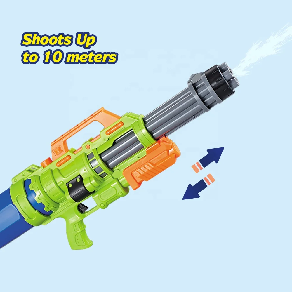 1600ML GATLING 水鉄砲 - 高圧で32FT射程、夏のプールバトルに最適