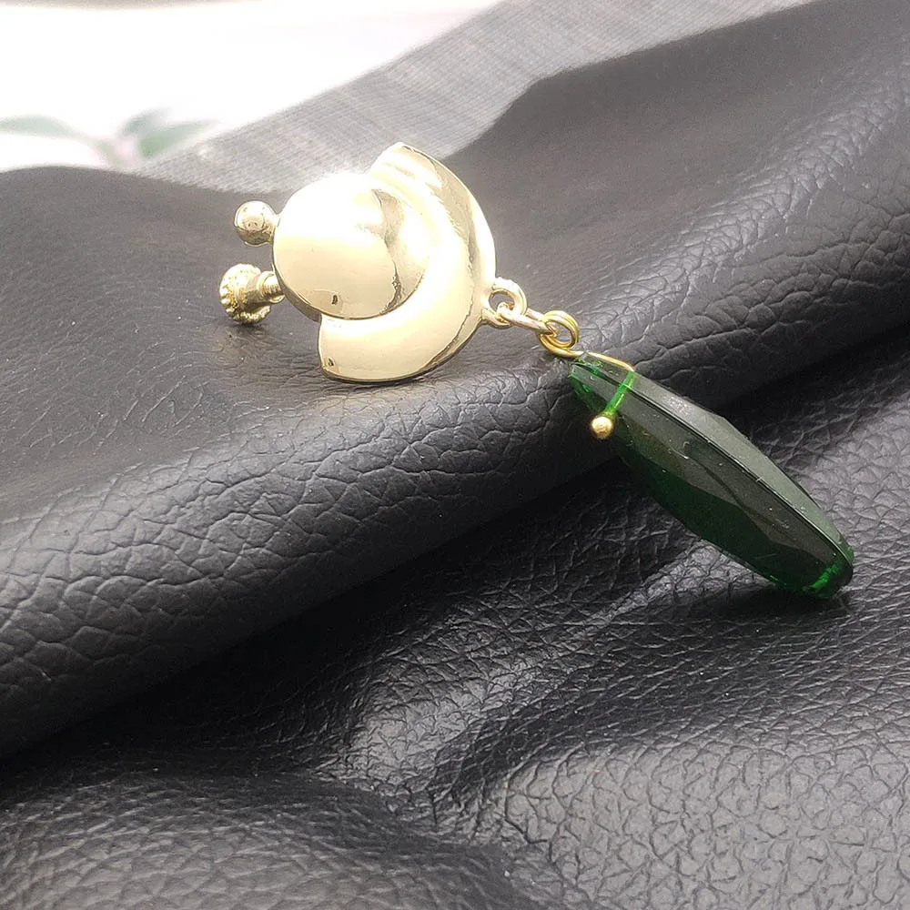 XHBTS Orecchini One Piece Zoro - Orecchini in oro con clip su Anie