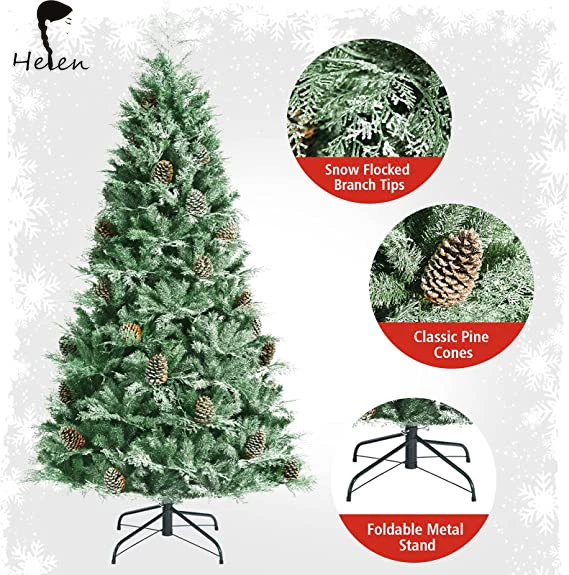 6 Ft Pre Lit Pre Decorated Christmas Tree Pop Up Christmas Tree With ...