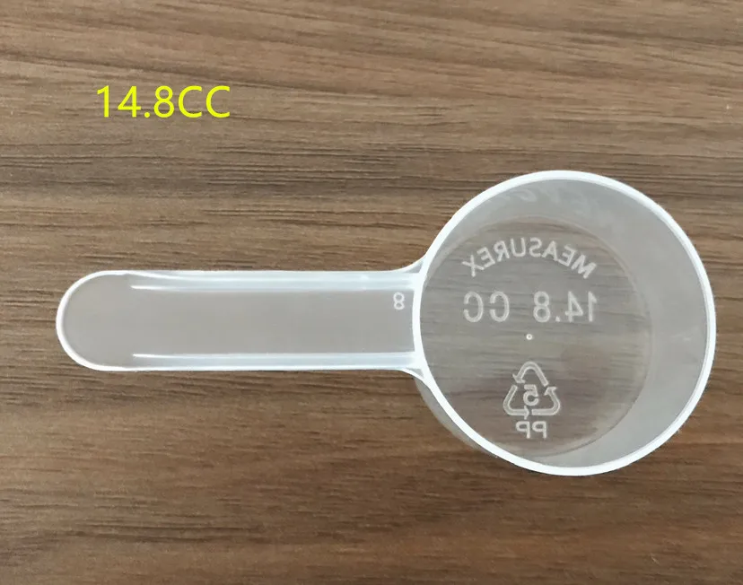 14.8CC plastic PP yellow flat bottom measuring spoon 14.8ml