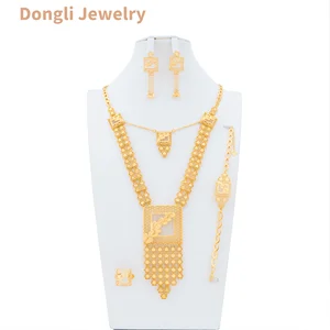 Dongli Jewelry Exquisite Gold Jewelry Sets - Harmonious Styles with Distinct Square & Circular Designs