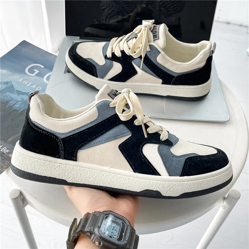 New Arrival Canvas Blank Custom Low Cut Shoes Men Retro Walking Style Skateboarding Shoes for Men