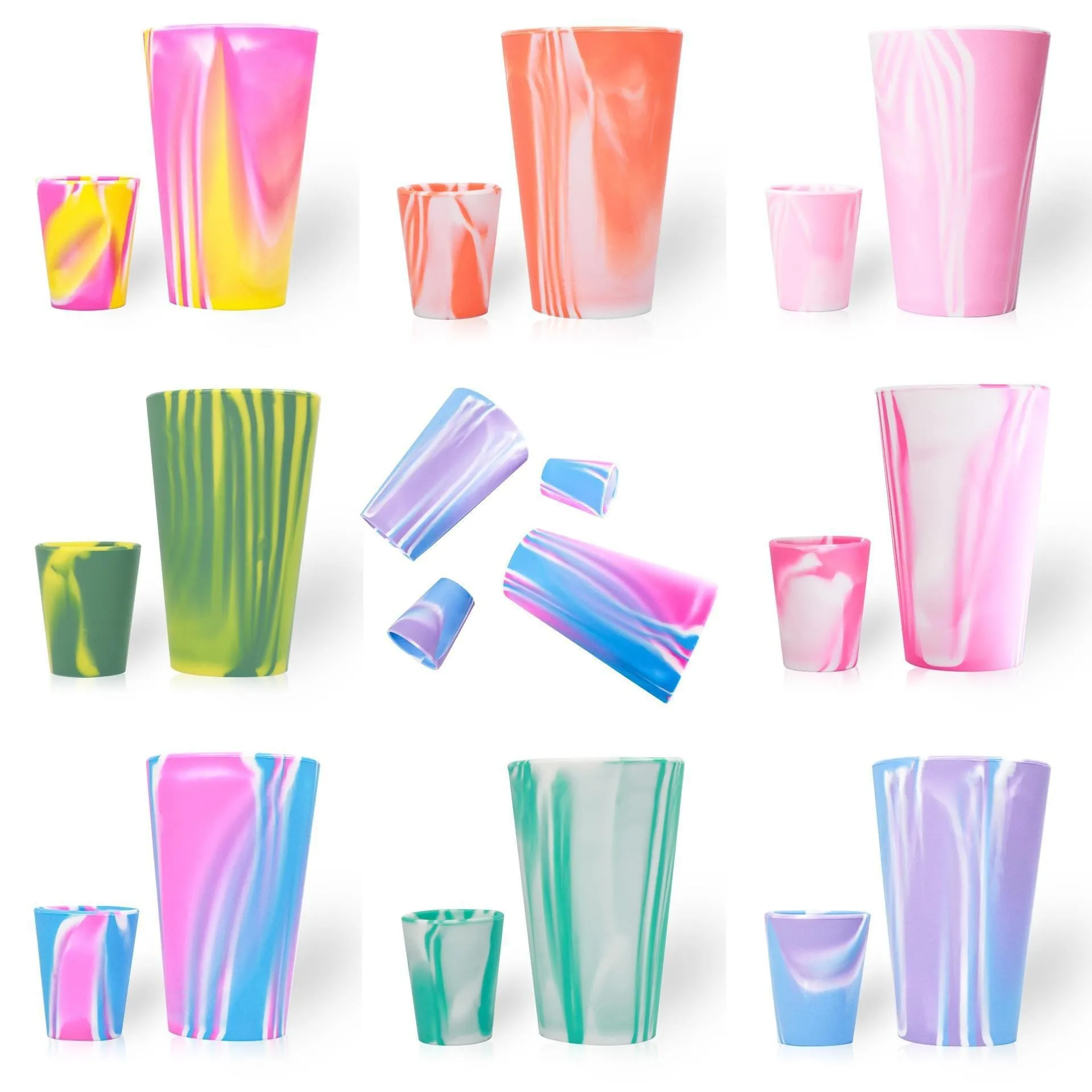 480ml Iridescent Silicone Cup Portable and Durable Modern Design for Wine Beer and Tea Perfect Saucer details