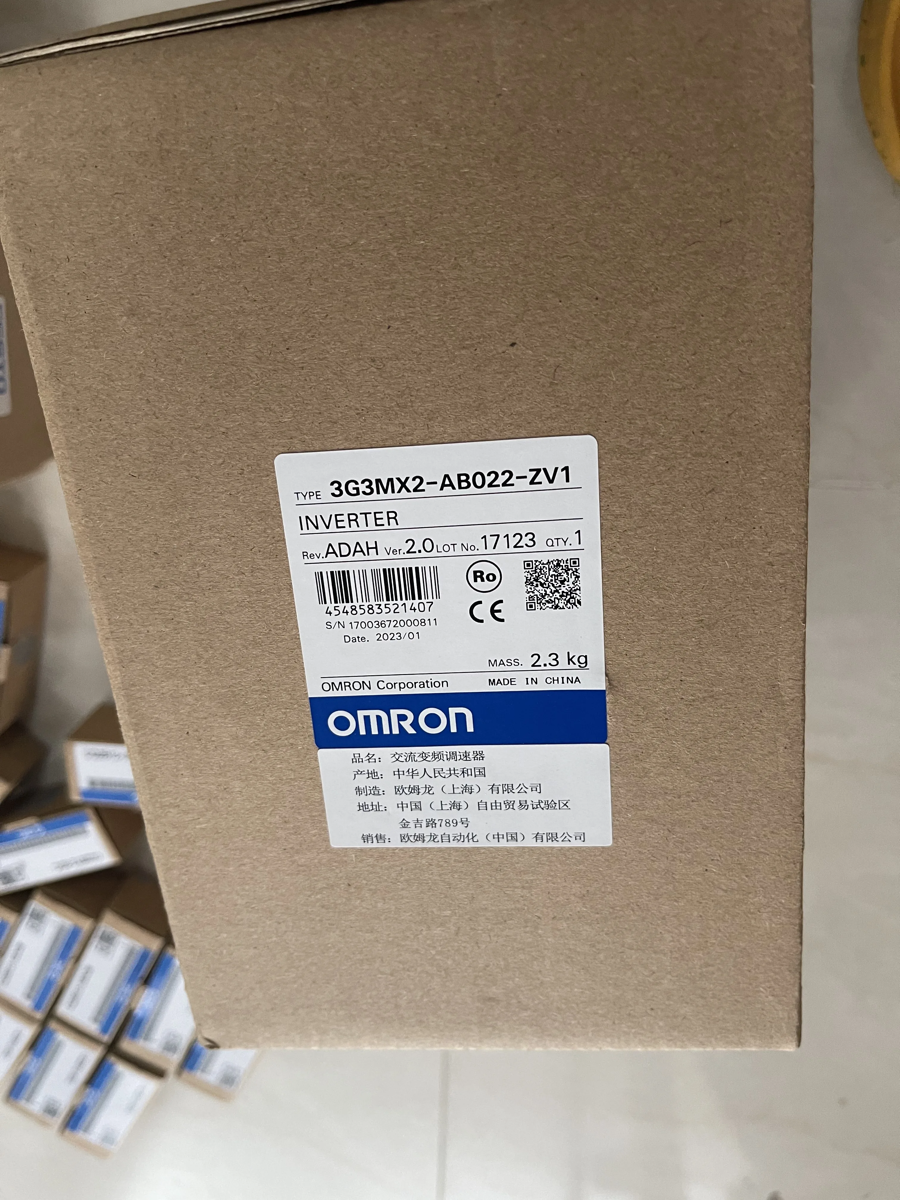 Omron Inverter 3G3MX2-AB022-ZV1 Omron Inverter 3G3MX2-AB022-ZV1