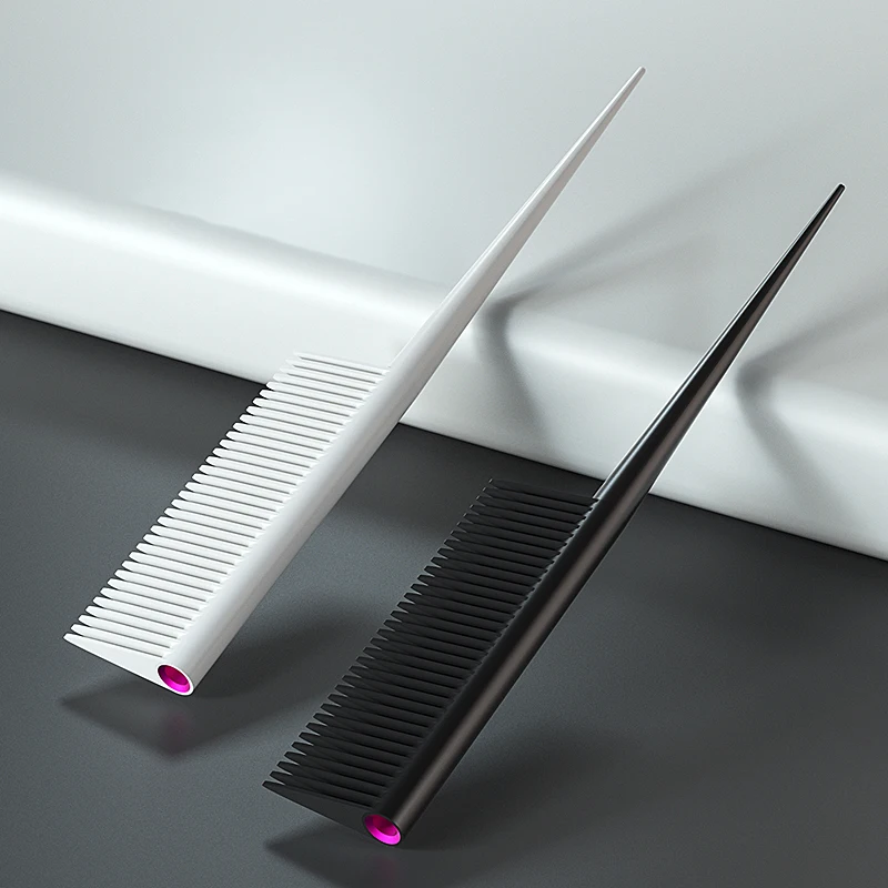 Изготовленным на заказ логосом точность крысиный хвост пробор волос гребень Набор для плетения парикмахерская расческа термостойкие углеродного волокна