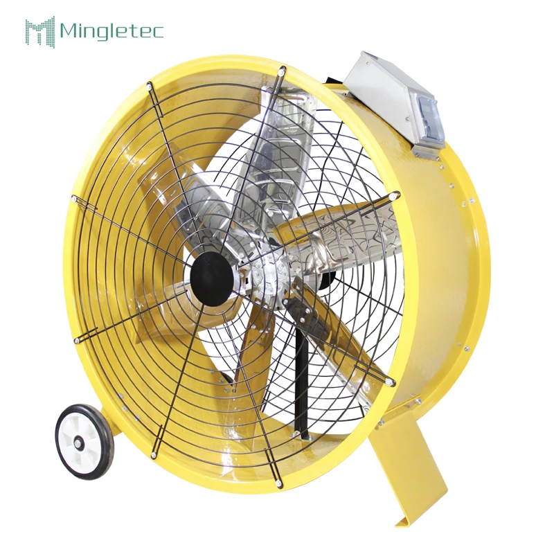 Commercial Moveable High Power Rolling Gym Greenhouse Floor Stand Ventilation Exhaust Drum Fan