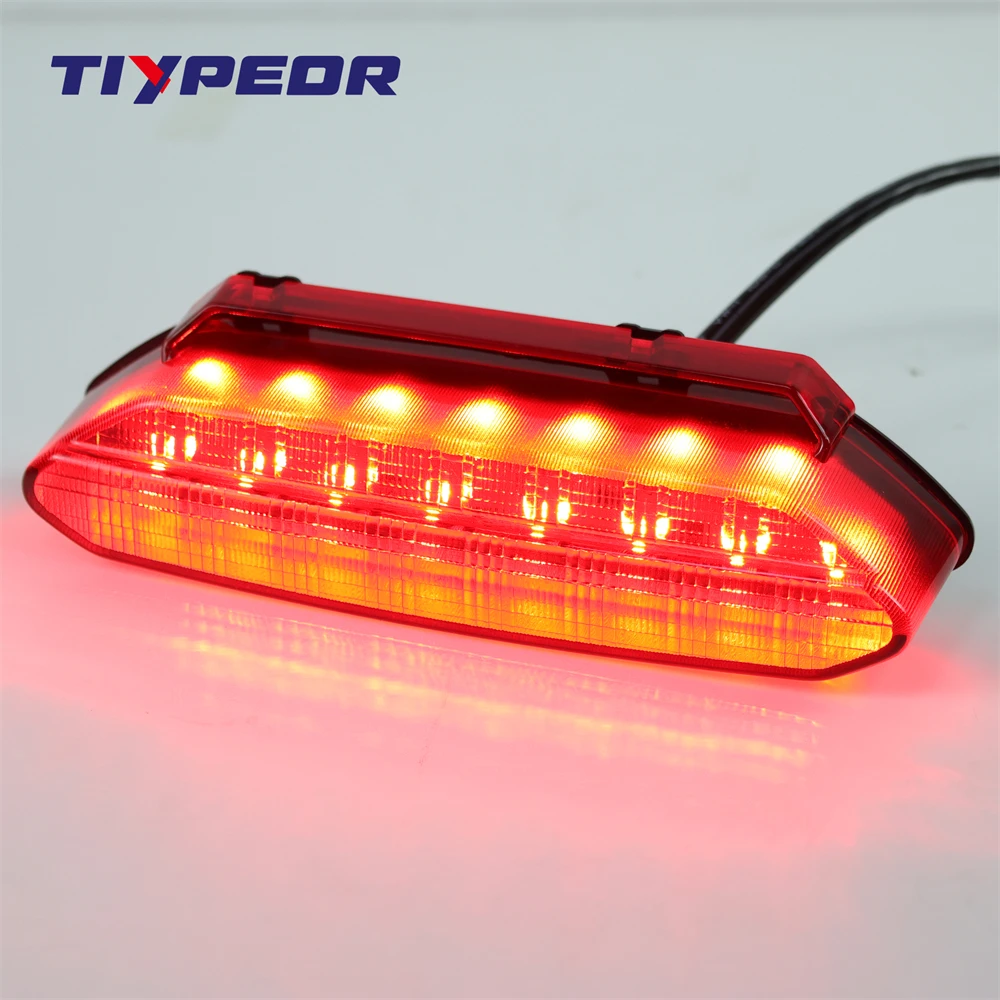 TIYPEOR ATV Red LED Taillights Brake Stop Light LED Rear Lamp for YFZ450 YFZ450R 2006-2009 Brighter Rear Tail Lamp details