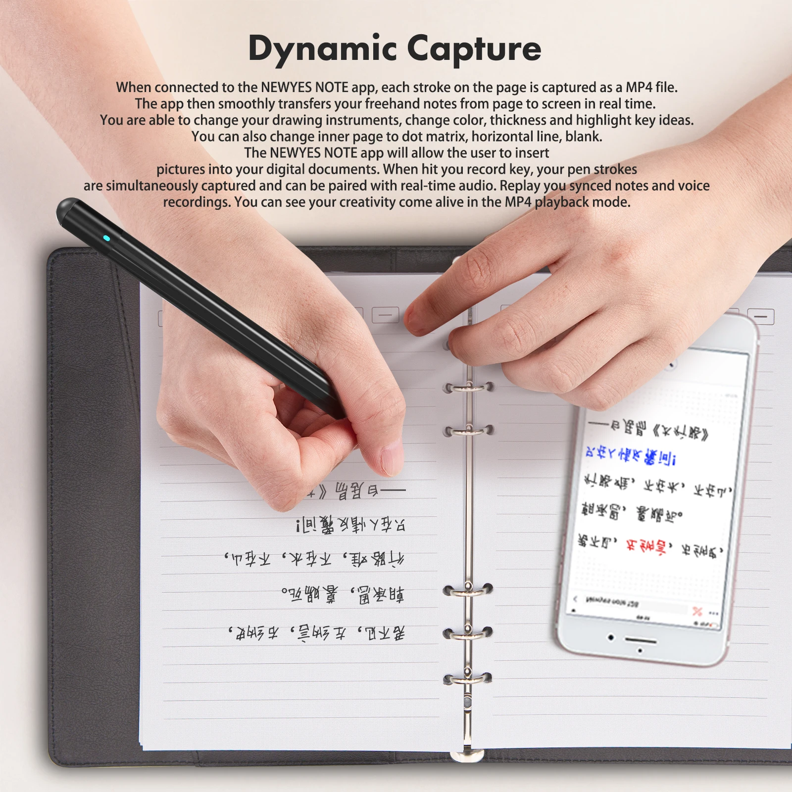 Newyes Digital Handwriting Note Book Sync Pen Diary Smart Writing Set