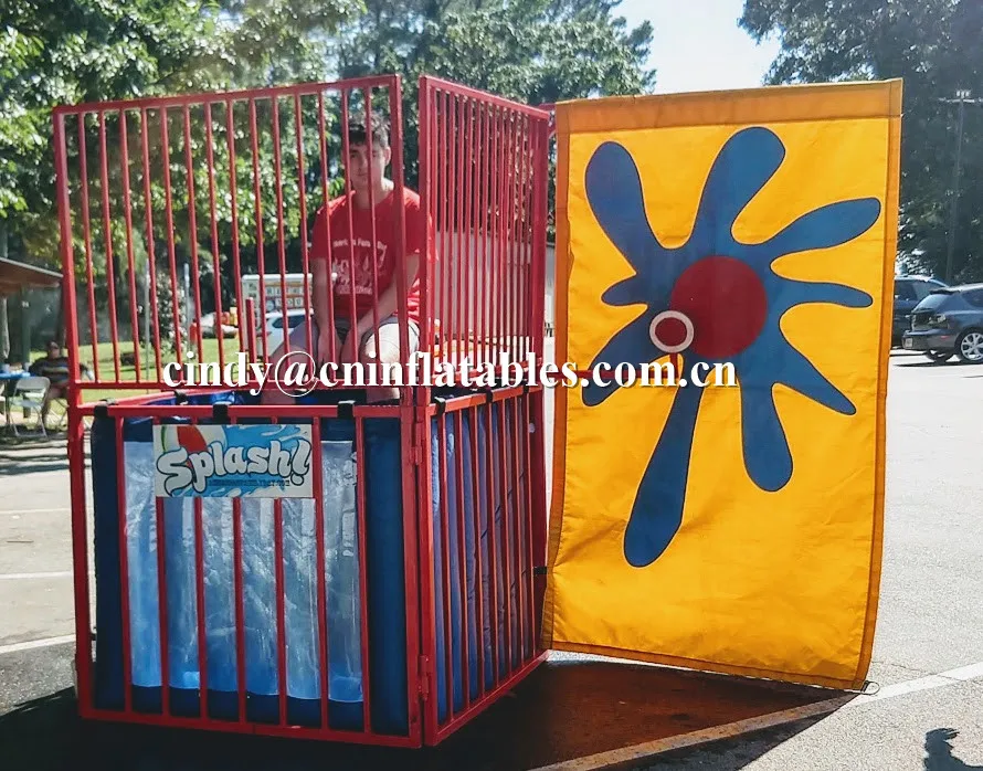 Double Dunk Tank Game Carnival Interactive Inflatable Dunking Booth