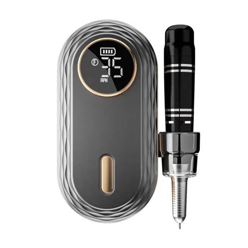 Portable Wireless Rechargeable Manicure Machine Micro Electric Grinder for Professional Nail Salons Plastic Nail Drill