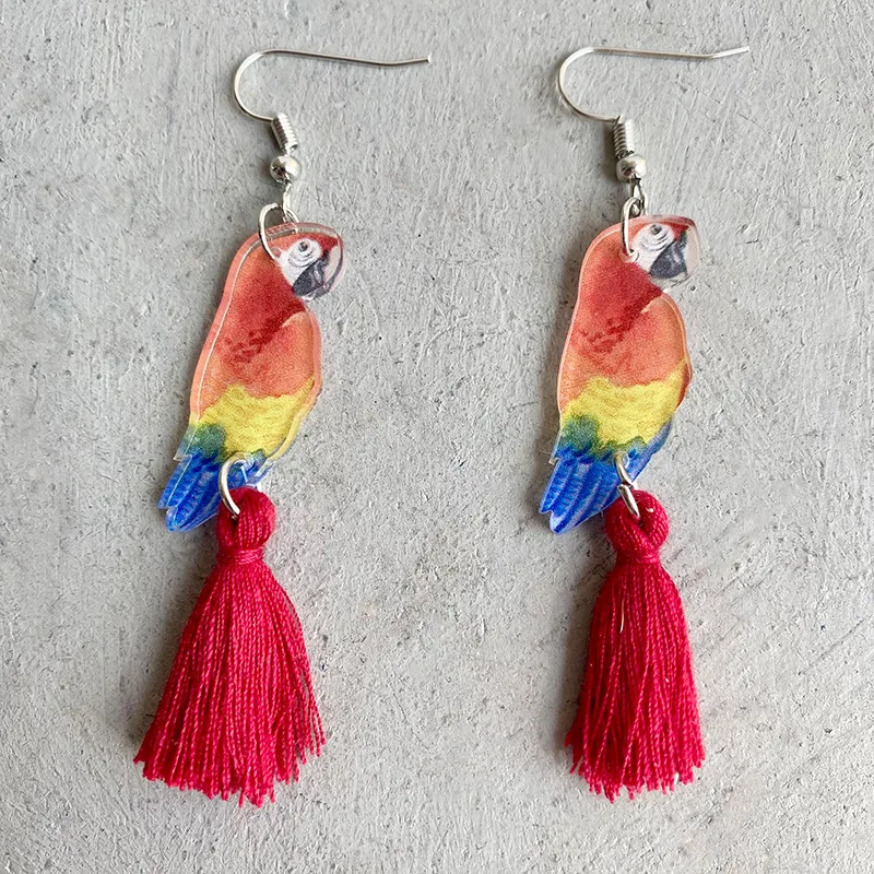 Orecchini pendenti Civetta | orecchini artistici con eleganti uccelli