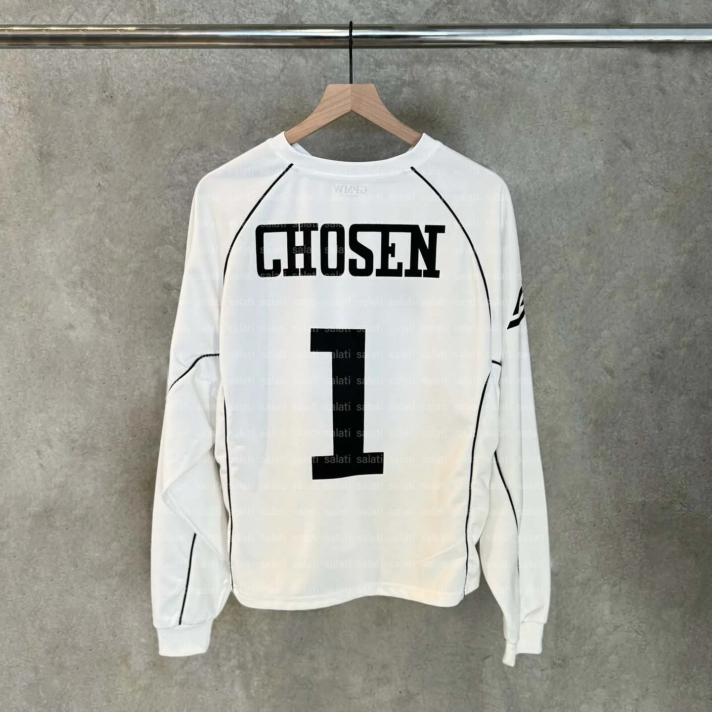 Salati Manufacturer Custom Tee Streetwear Boxy Retro Vintage Full Long Sleeve T Shirt Vintage Retro Soccer Football Jersey Men gallery 3