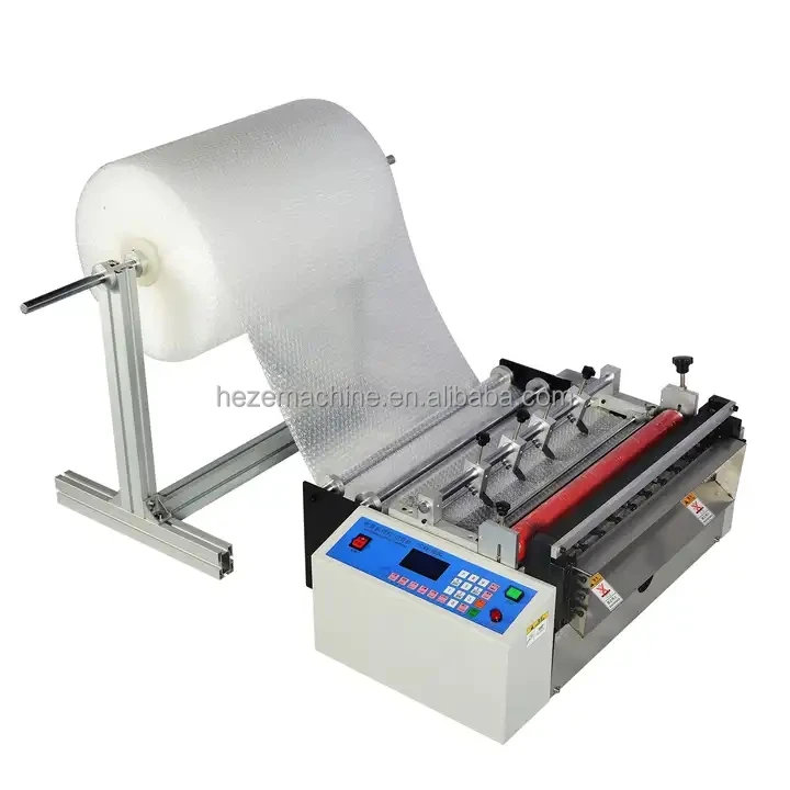 Automatic Small Paper Plastic Bubble Cutter Machine Aluminium Foil Pet Film Cut Rolls to Sheets Vinyl Pvc Roll Cutting Machine