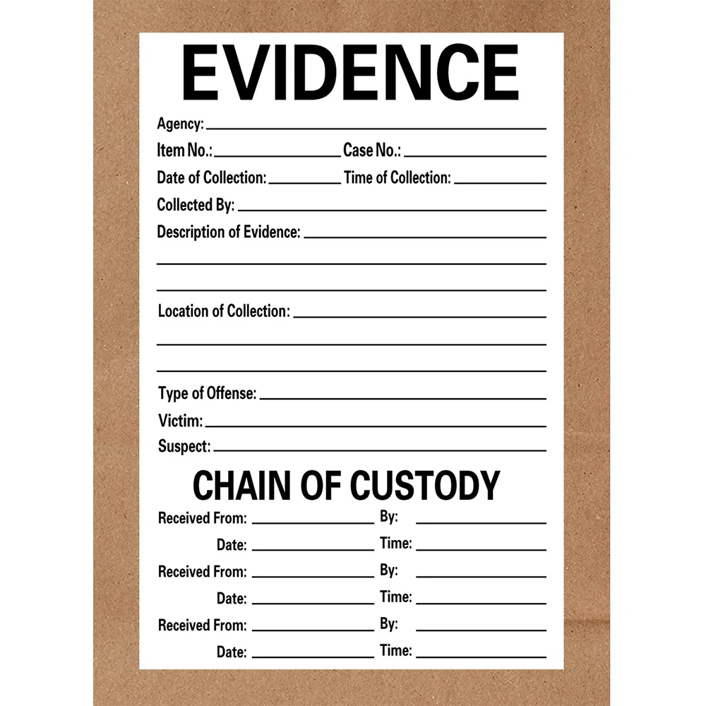 Adhesive Evidence Label Stick on Evidence Stickers Labels Per Pack