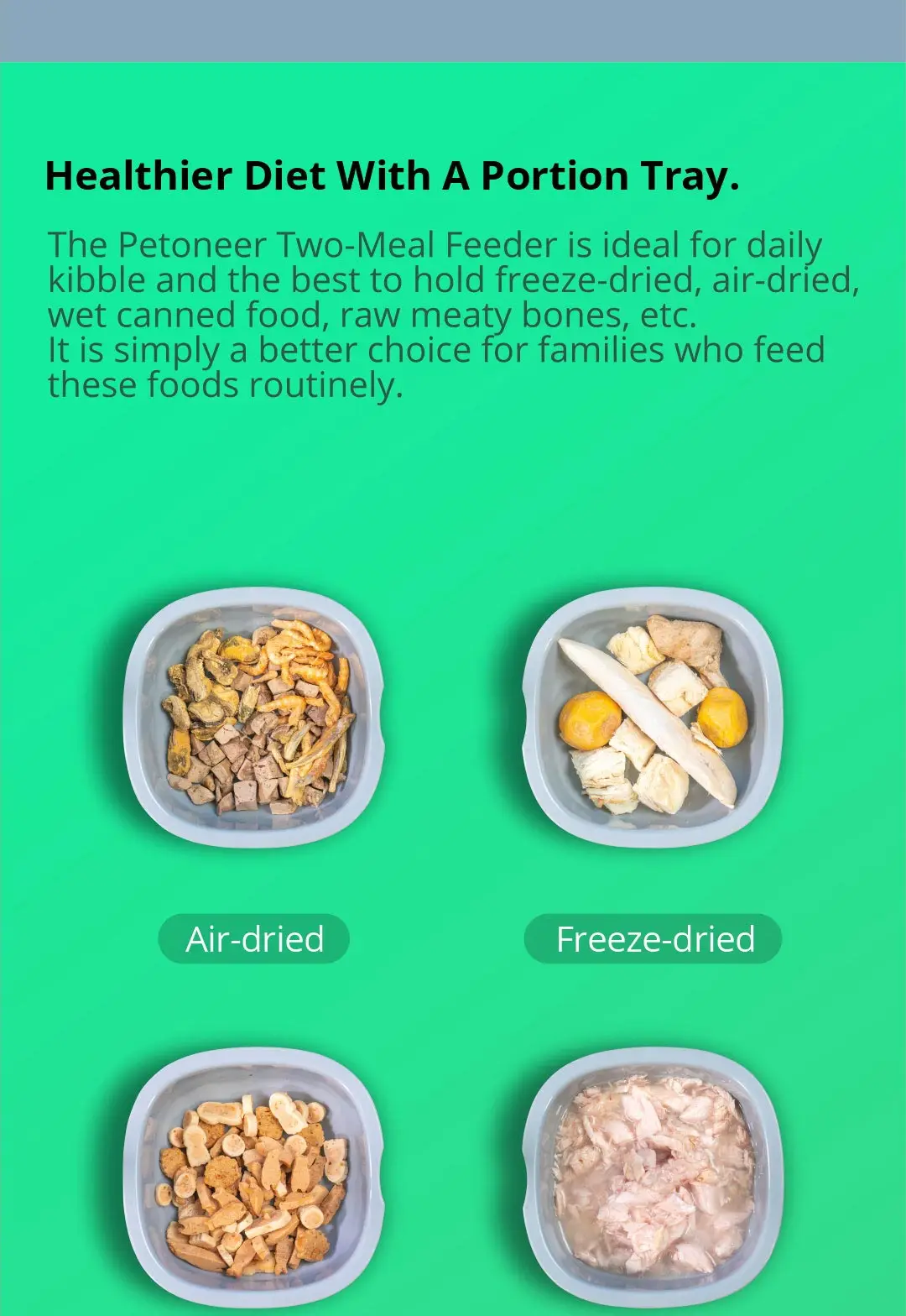 Designed For Wet Food Feeding Automatic Pet Feeder With Builtin Smart